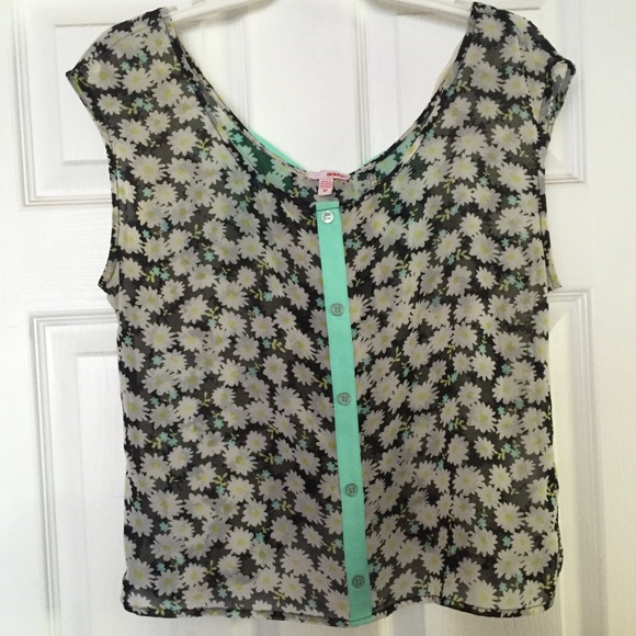 Floral open back top - Picture 2 of 4